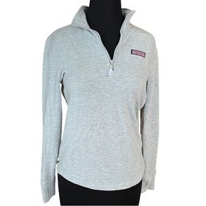 Vineyard Vines the Shep Shirt heathered gray zip collar pullover size XS